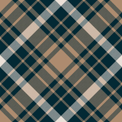 Plaid pattern vector. Check fabric texture. Seamless textile design for clothes, paper print.