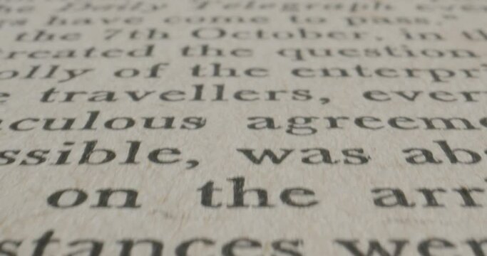 A brief stroll on an old book page - Close-up