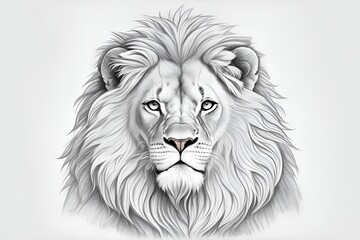Fototapeta premium head of lion. Generative AI.