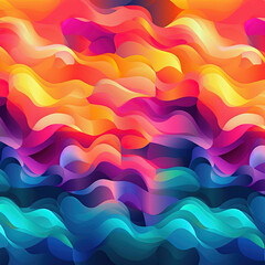Abstract waves of bright colors