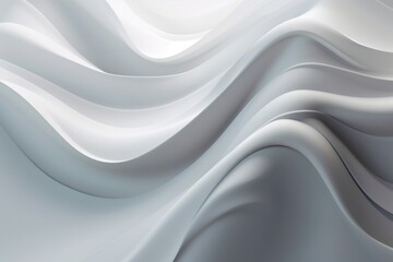 Abstract white background with waves. Generative AI