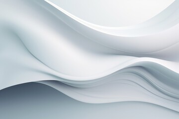 Obraz premium Abstract white wave background. Generative AI