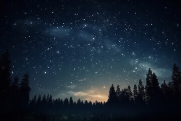Fototapeta na wymiar The beautiful shining stars in the night sky. Generative AI