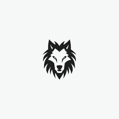 Abstract wolf head logo design vector illustration