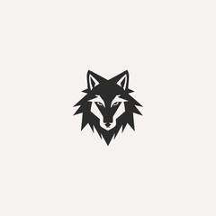 Abstract wolf head logo design vector illustration