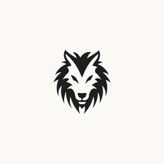 Abstract wolf head logo design vector illustration