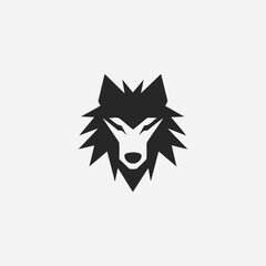 Abstract wolf head logo design vector illustration
