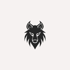 Abstract wolf head logo design vector illustration