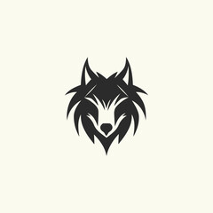 Abstract wolf head logo design vector illustration