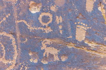 Petroglyphs at Newspaper Rock State Historical Monument in Utah
