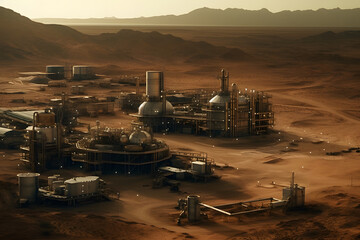 A futuristic city on Mars. Generative AI