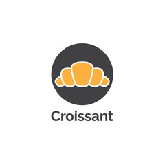 croissant logo design vector templet,