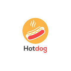 hot dog logo design vector templet,