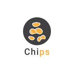 chips logo design vector templet,