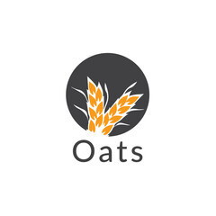 oats logo design vector templet,