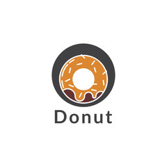donut logo design vector templet,
