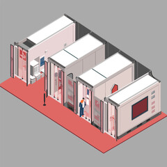 Shipping containers designed for use as mobile isolated illustration