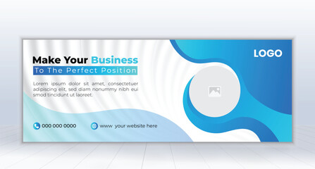 Creative Digital marketing agency Facebook cover photo design with creative shape or web banner for digital marketing business
