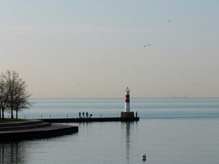 people on the pier