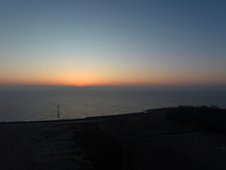 sunset over the sea