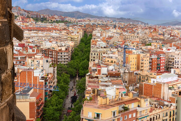 View of the City of Barcelona, Spain