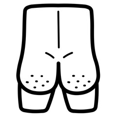 ass line icon style