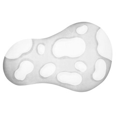 Single gray coral stone illustration