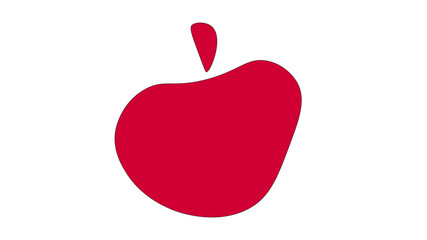 abstract red apple icon 