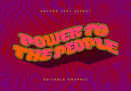 Warped Psychedelic Text Effect Mockup