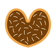 Cookies Cartoon Illustration. Chocolate biscuit cartoon icon. A cookie flat icon vector illustration design, this vector is suitable for icons, logos, illustrations, stickers, books, etc.
