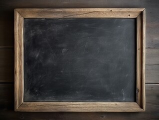 Chalkboard in Rustic Wooden Frame - AI Generated