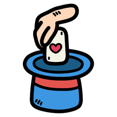 magic show filled outline icon style