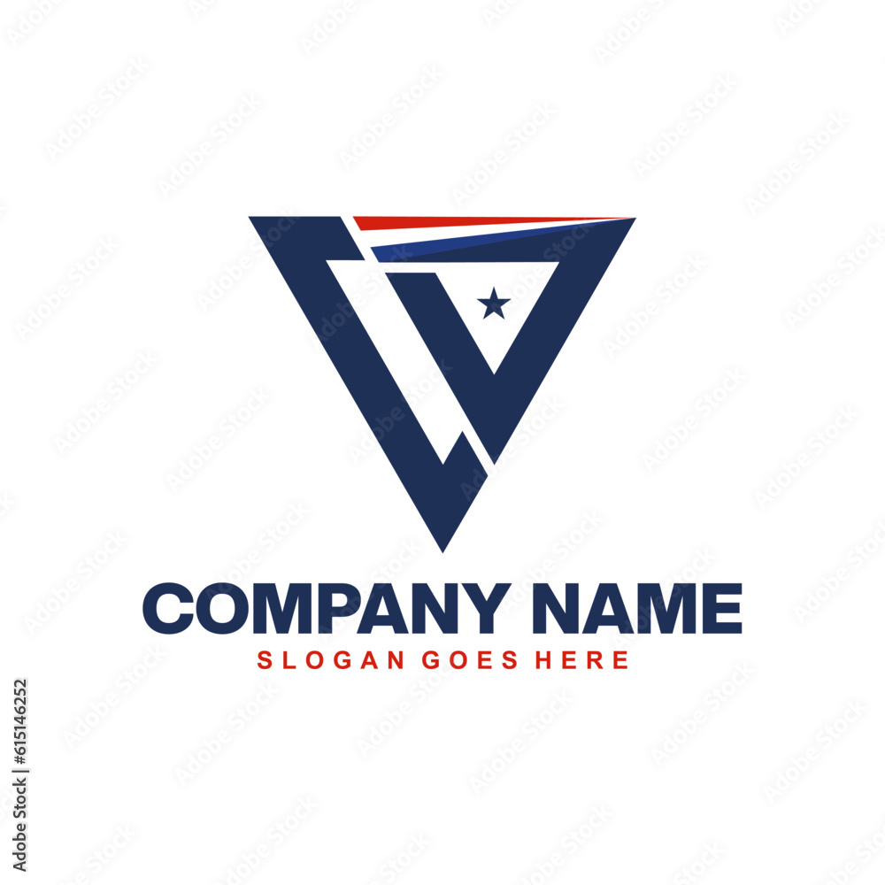 Poster cd logo monogram with shield shape design template