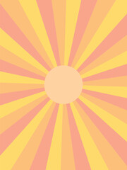 Sun background in a retro style. Vector illustration