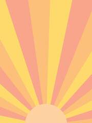 Sun background in a retro style. Vector illustration