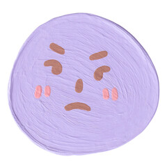 sad emoji, cartoon  painting