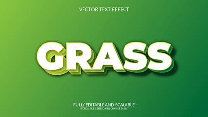 Grass Modern 3D Editable Text Effect Template