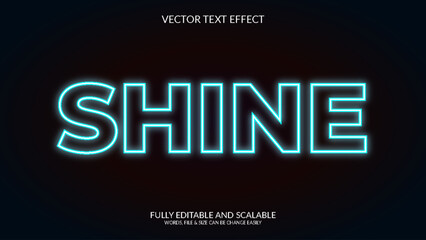 Naklejka na ściany i meble Shine Modern 3D Editable Text Effect Template