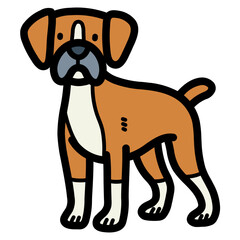 boxer filled outline icon style