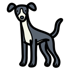greyhound filled outline icon style