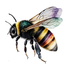 Bee Watercolor Clip art, Watercolor Sublimation Design