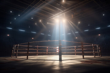 Interior view of sport arena. Al generated