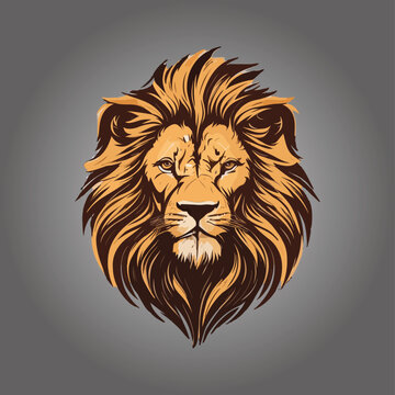 Modern lion logo icon
