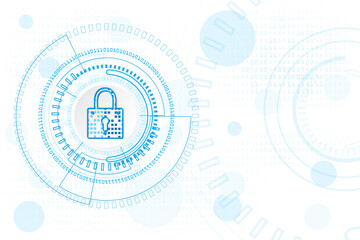 circuit lines technology abstract background. high security technology abstract. padlock protection and safety system backdrop.