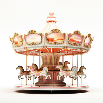 a colorful carousel with beautifully crafted horses