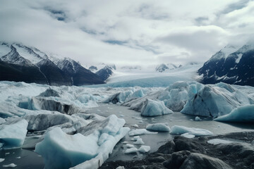 Generative AI.
charming glacier scenic background