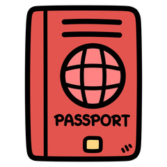 passport filled outline icon style