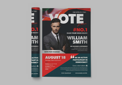 Political Campaign Flyer Poster Layout