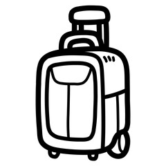 luggage line icon style