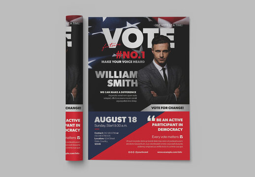 Voting Election Political Flyer Poster Layout